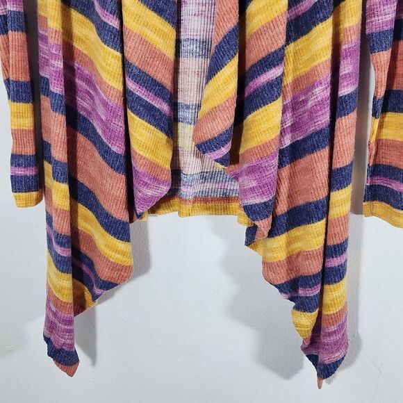 Bobeau Striped Knit Cardigan Sweater Size Small NWOT Draped Front Cardigan - Picture 3 of 9